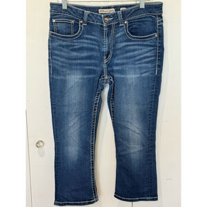 Women's BKE Harper Denim Capri Jeans Size 32/22” inseam faded Blue
